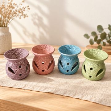 Kominek zapachowy Tekstura – mały ceramiczny ażurowy